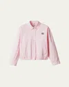 Miu Miu Cotton Poplin Button-front Shirt Jacket In Pink