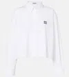 Miu Miu Cotton Poplin Shirt In White