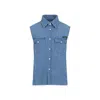 Miu Miu Cotton Shirt With Chest Flap Pockets
