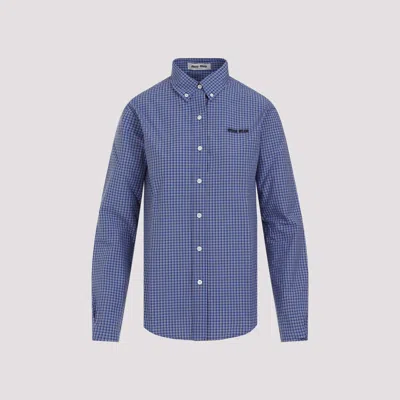 Miu Miu Cotton Shirt In Blue