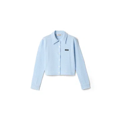 Miu Miu Cotton Shirt In Blue