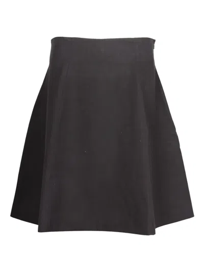 Pre-owned Miu Miu Cotton Skirt In Black