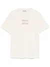 Miu Miu Klassisches T-shirt In Nude
