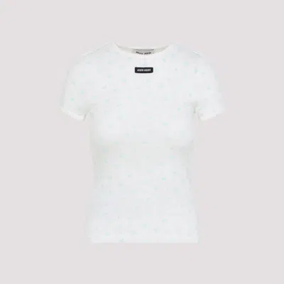 Miu Miu Cotton T-shirt In White