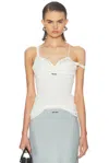 Miu Miu Cotton Tank Top In White