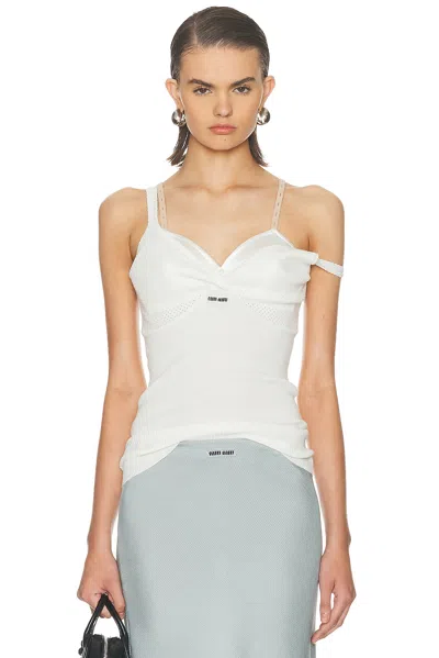 Miu Miu Cotton Tank Top In White