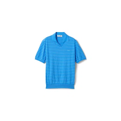 Miu Miu Cotton V-neck Sweater In Blue