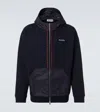 Miu Miu Cotton Zip-up Hoodie In Blue