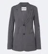 Miu Miu Cotton-blend Poplin Jacket In Blue