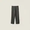 Miu Miu Cover Fabric Trousers In Black