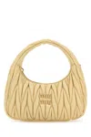 Miu Miu Wander Hobo Bag In Quilted Nappa