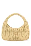 Miu Miu Wander Hobo Bag In Quilted Nappa
