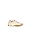 Miu Miu Cream Recycled Polyamide Athletic Sneakers In Neutral