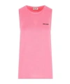 Miu Miu Crew Neck Vest In Pink