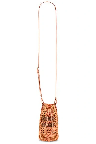 Miu Miu Crochet Crossbody Bag In Tulipano & Cognac