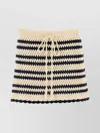 Miu Miu Crochet Drawstring Waist Mini Skirt