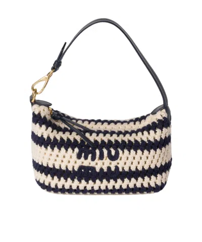 Miu Miu Crochet Pouch In Black