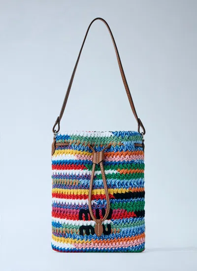 Miu Miu Crochet Pouch Bag In Multi