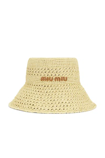 Miu Miu Crochet Rete Hat In Purple
