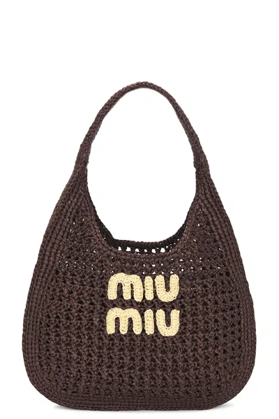 Miu Miu Crochet Rete Hobo Bag