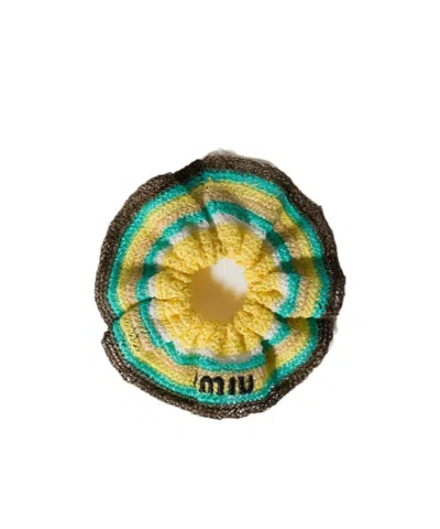 Miu Miu Crochet Scrunchie In Multi