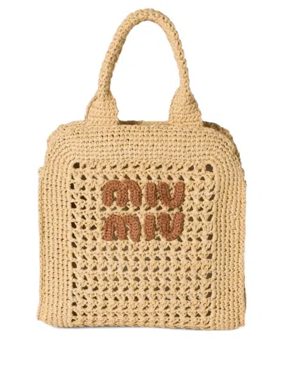 MIU MIU CROCHET TOTE BAG