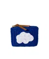 Miu Miu Crochet Cloud Wallet Leather Pull Tab In Pink