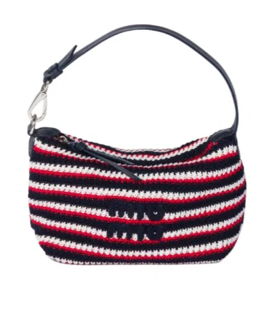 Miu Miu Crocheted Clutch In Multi