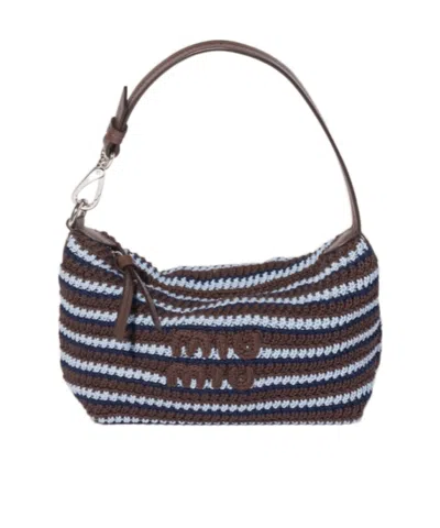 Miu Miu Crocheted Clutch In Brown