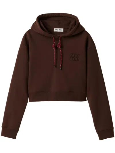 MIU MIU CROP HOODY