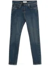 Miu Miu Stretch Low-rise Skinny Jeans In Blue