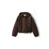 Miu Miu Cropped Ripstop Down Jacket In Multi