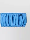 Miu Miu Cropped Top Popeline Spaghetti Straps In Blue
