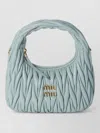 Miu Miu Crossbody Bag Detachable Strap Gold Tone Hardware In Blue