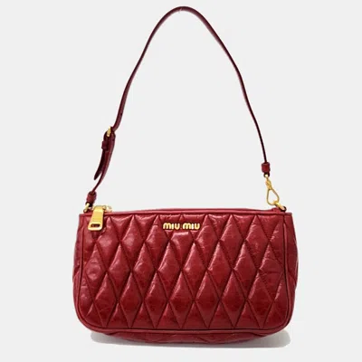 Pre-owned Miu Miu Crossbody Bag In Red