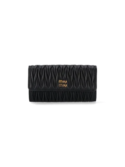 Miu Miu Crossbody Wallet In Black