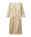 Miu Miu Satin Silk Knee-length Dress In Nude