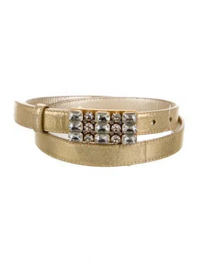 Pre-owned Miu Miu Crystal Embellished Belt