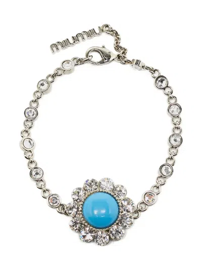 Pre-owned Miu Miu Crystal-embellished Bracelet