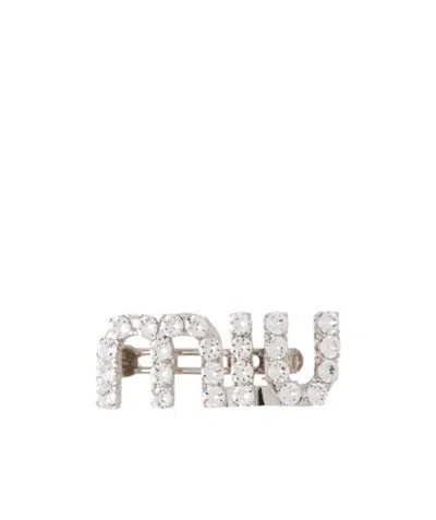 MIU MIU MIU MIU EMBELLISHED HAIR CLIP