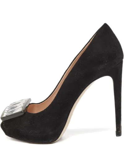Pre-owned Miu Miu Crystal-embellished Pumps In Black