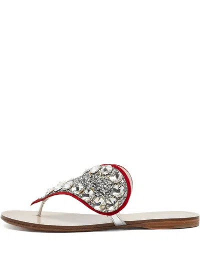 Pre-owned Miu Miu Crystal-embellished Sandals