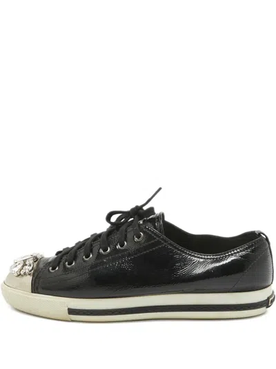 Pre-owned Miu Miu Crystal-embellished Sneakers