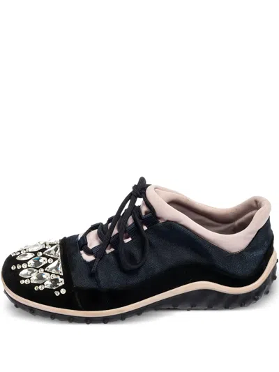 Pre-owned Miu Miu Crystal-embellished Sneakers