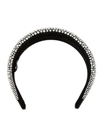 Pre-owned Miu Miu Crystal Headband  W/tags In Black