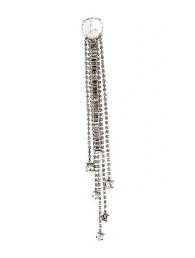 Pre-owned Miu Miu Crystal Single Clip-on Earring In Multicolor