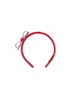 Miu Miu Curved Headband In Red