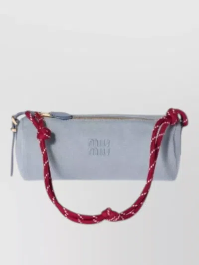 Miu Miu Cylindrical Gabardine Purse Rope Handle Strap
