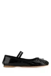Miu Miu Satin Ballet Flats In Black