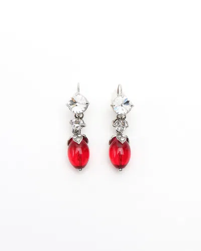 Miu Miu Dangling Rhinestone Earrings